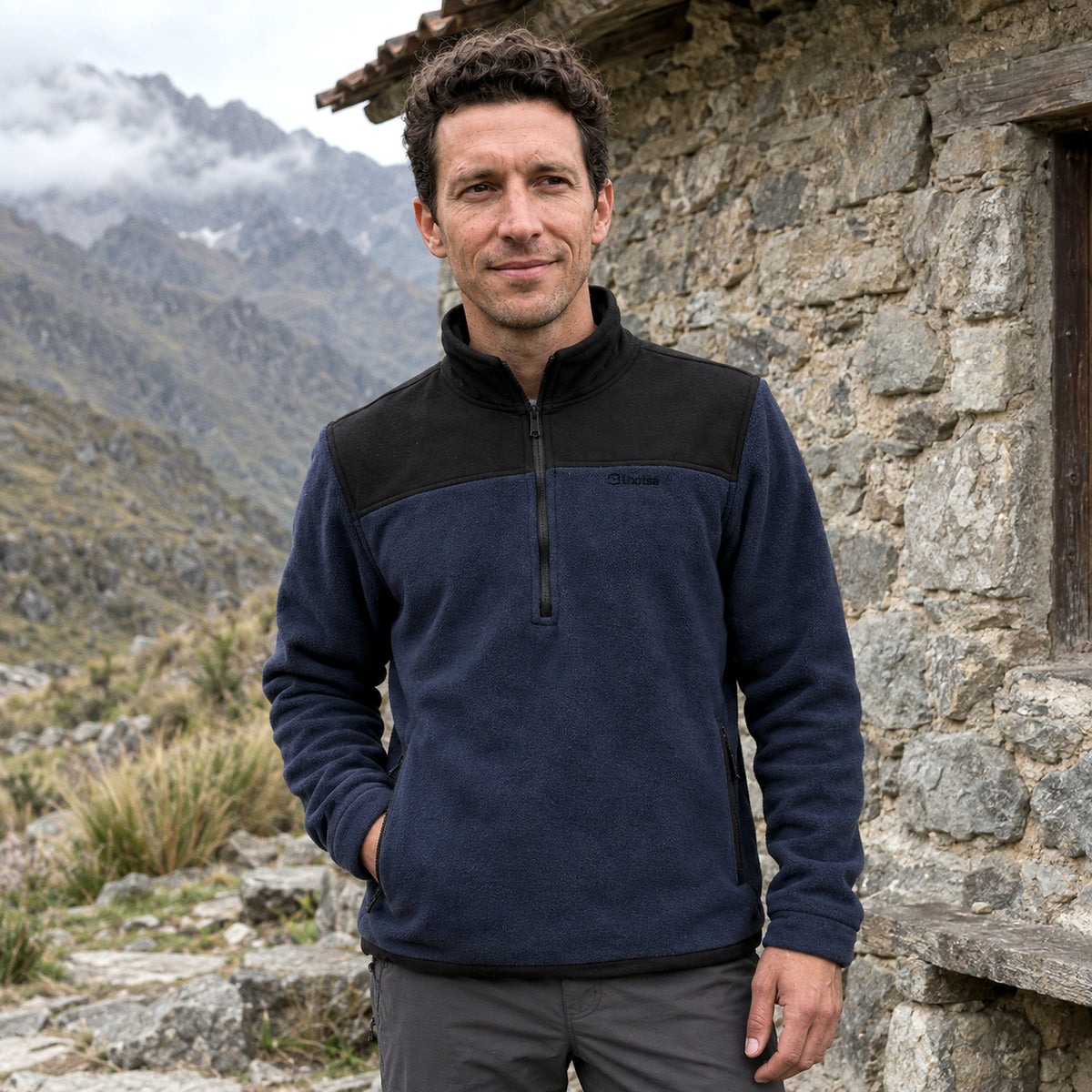 Azul · Polar Half Zip Shar Lhotse de frente