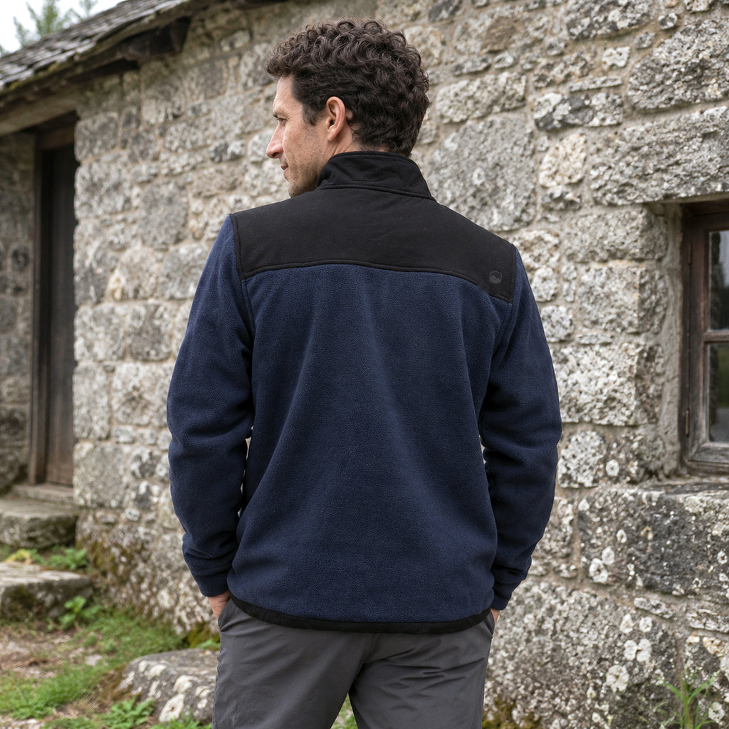 Azul · Polar Half Zip Shar Lhotse de espalda