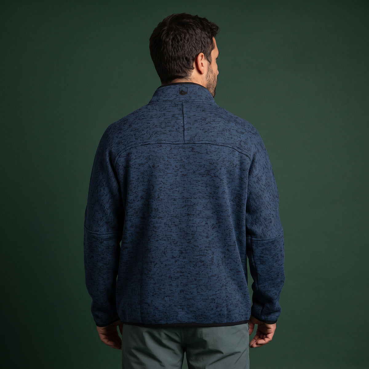 Polar Hombre Tejido Térmico Anti-peeling Middle Lhotse - azul estudio espalda