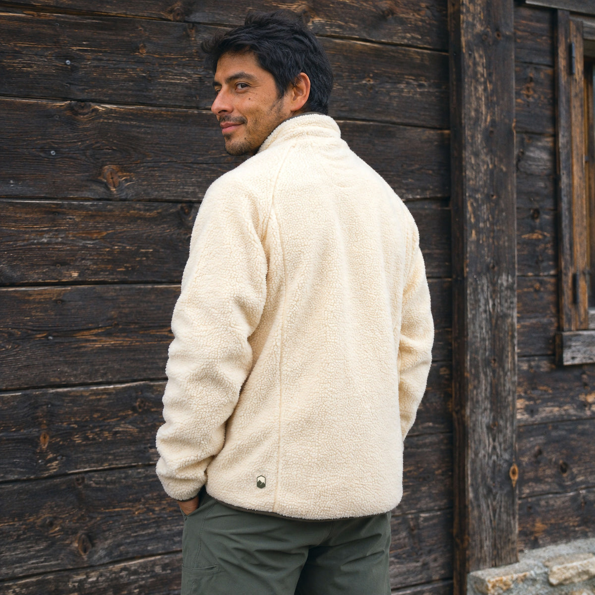 Beige · Polar Sherpa Main Lhotse de espalda, con el parche Lhotse
