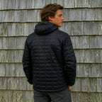 Chaqueta Parka Nuptse Lhotse negra de espalda