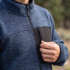 Polar Hombre Tejido Térmico Anti-peeling Middle Lhotse - azul detalle