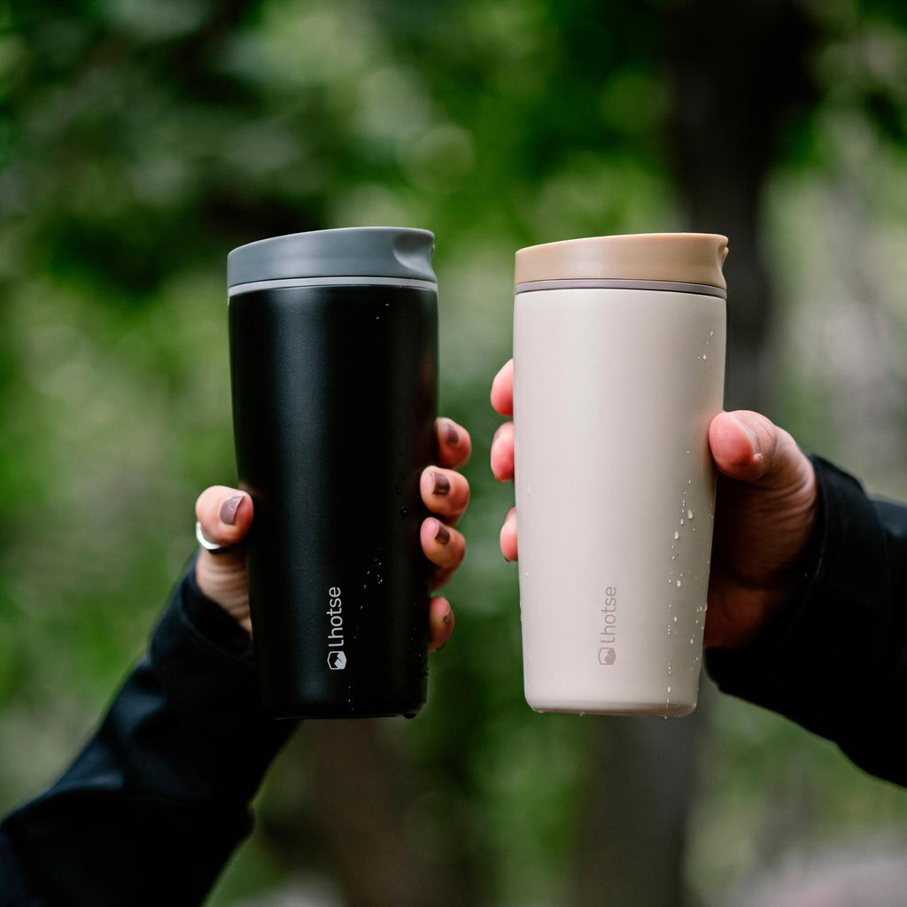 Vaso Mug Térmico Agua Café 2X Termicup 590 ml Black + Beige