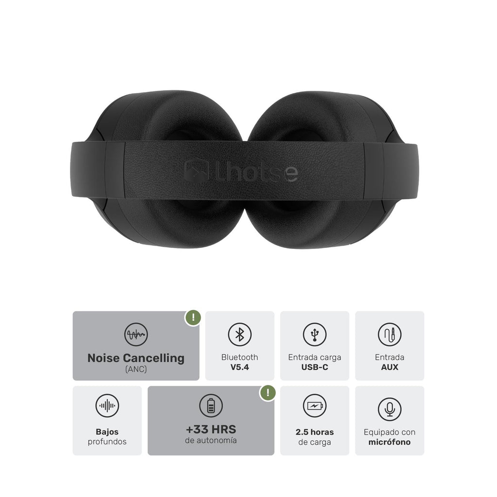 Lhotse Audífonos BeatMaster ANC Negro almohadillas memory foam - detalle