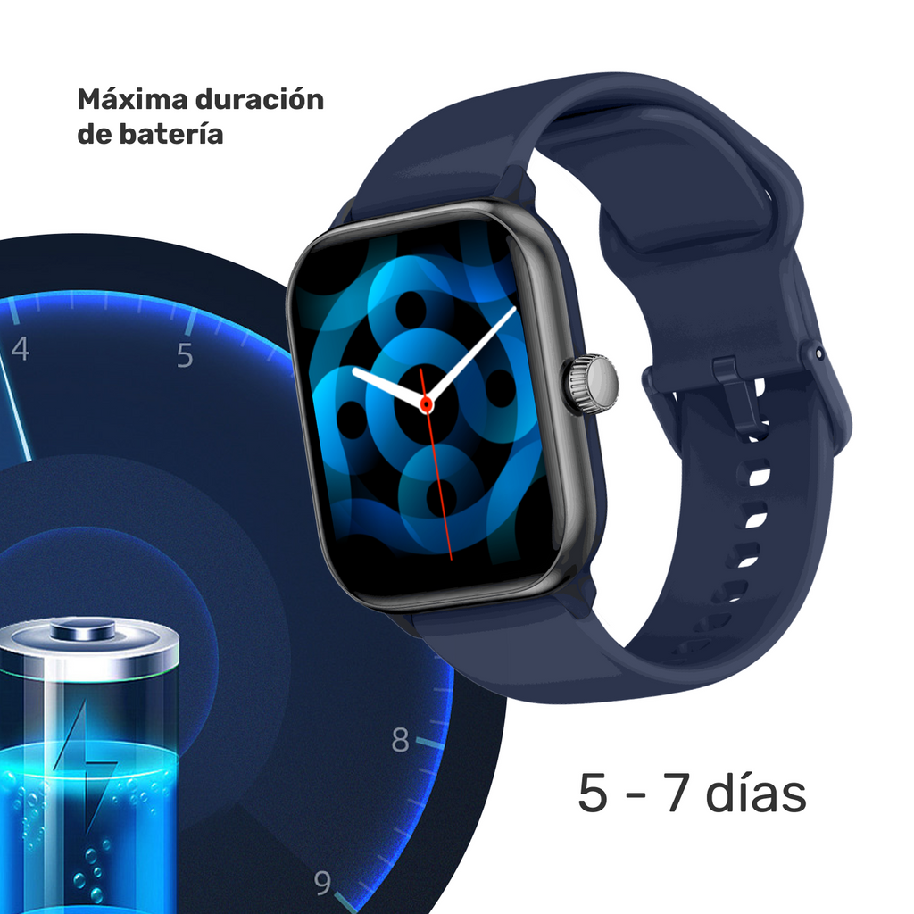 Azul · Reloj Smartwatch Music Rhythm X10 41mm