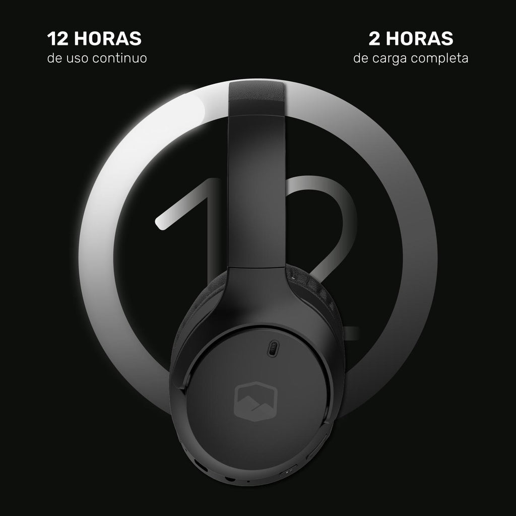 Negro · Audifonos Bluetooth Inalambricos Over Ear WavePro - foto del producto