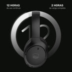 Negro · Audifonos Bluetooth Inalambricos Over Ear WavePro - foto del producto