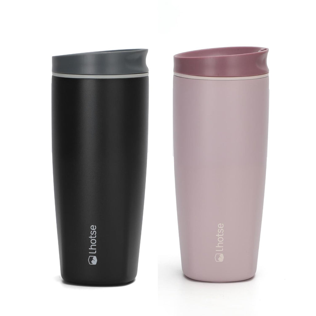 Vaso Mug Térmico Agua Café 2X Termicup 590 ml Black + Pink