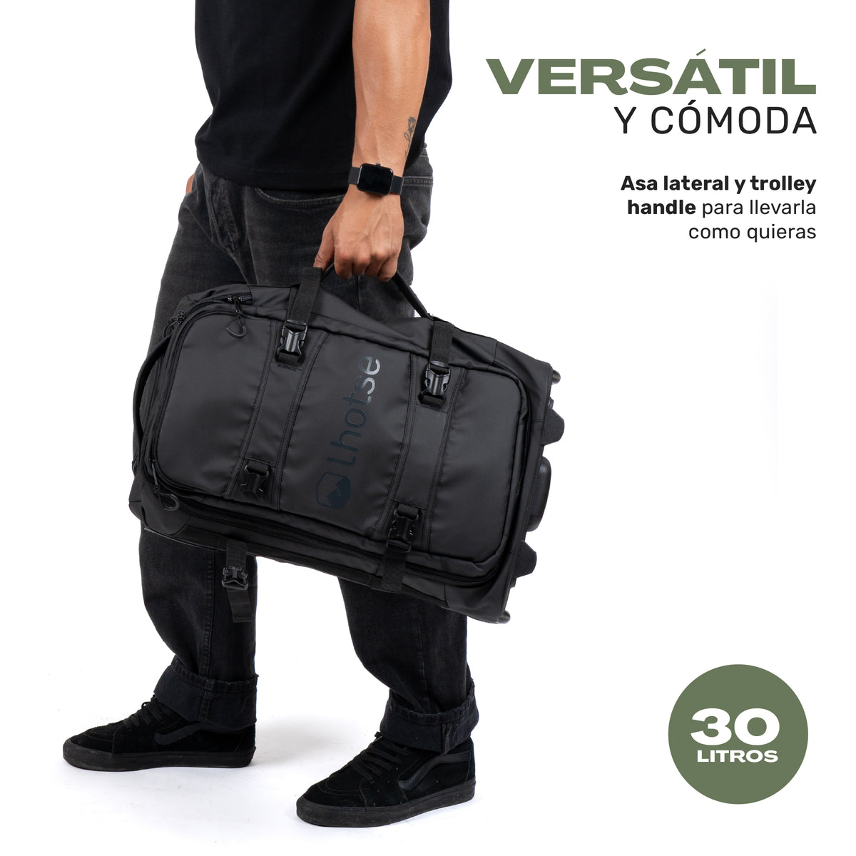 Maleta Bolso Trolly Expedition Duffel 30lts Black