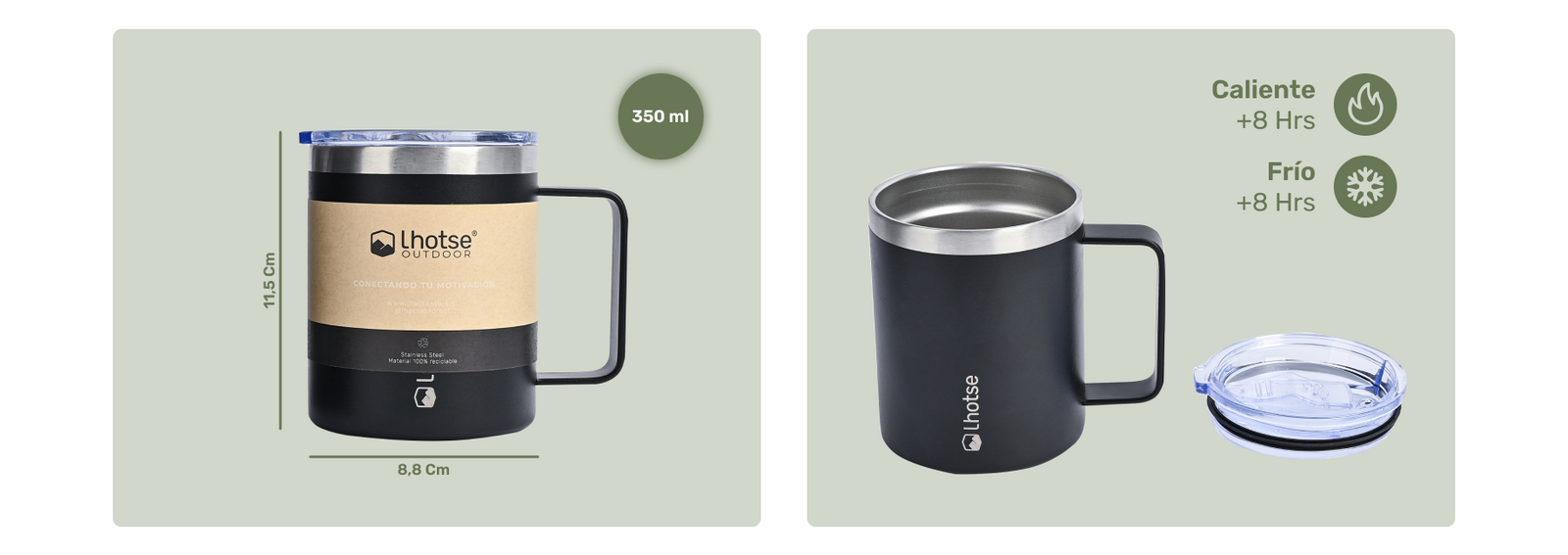 Taza Térmica Insulada Camping 350ml
