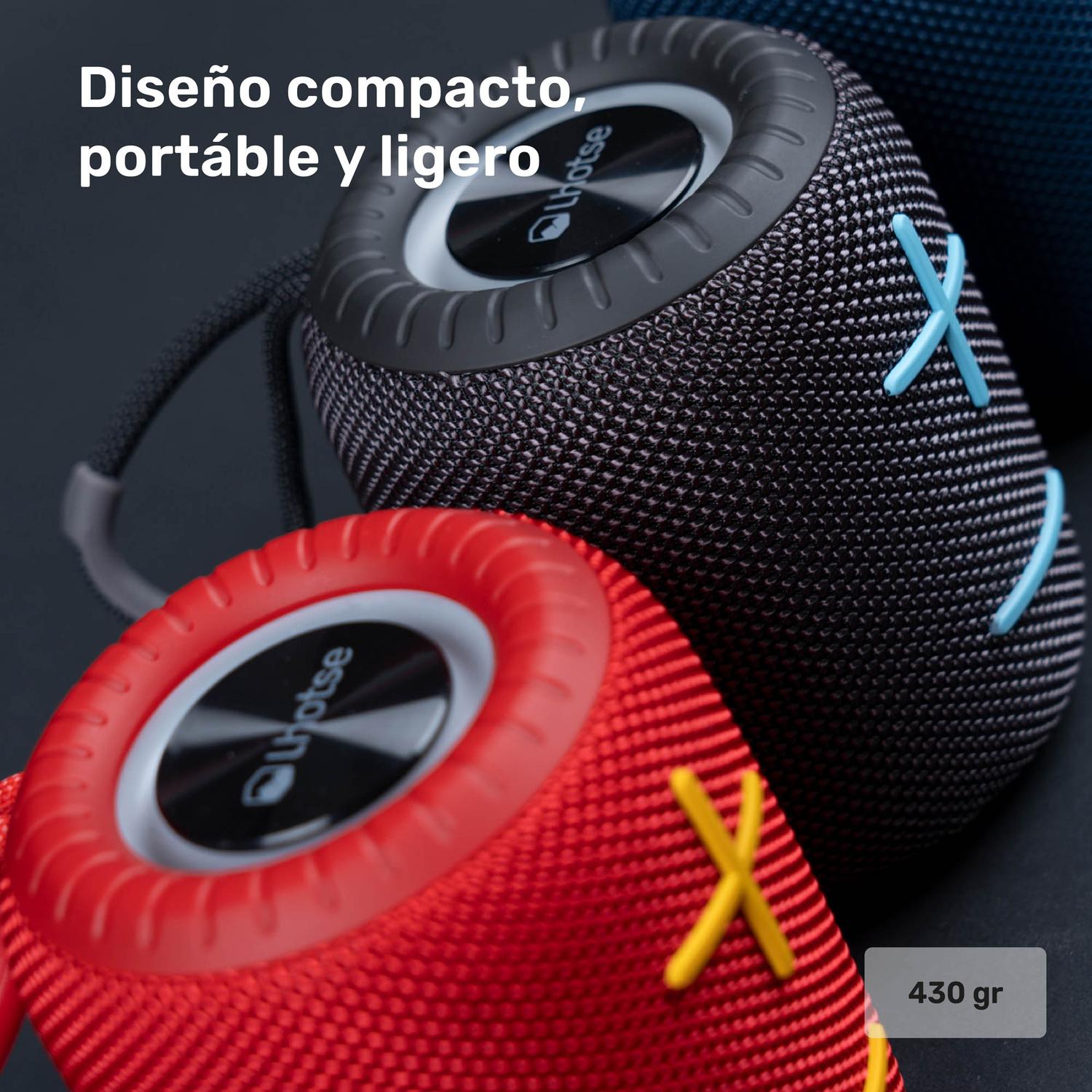 Lhotse Parlante TripGo Rojo experiencia TWS emparejamiento dos parlantes - detalle