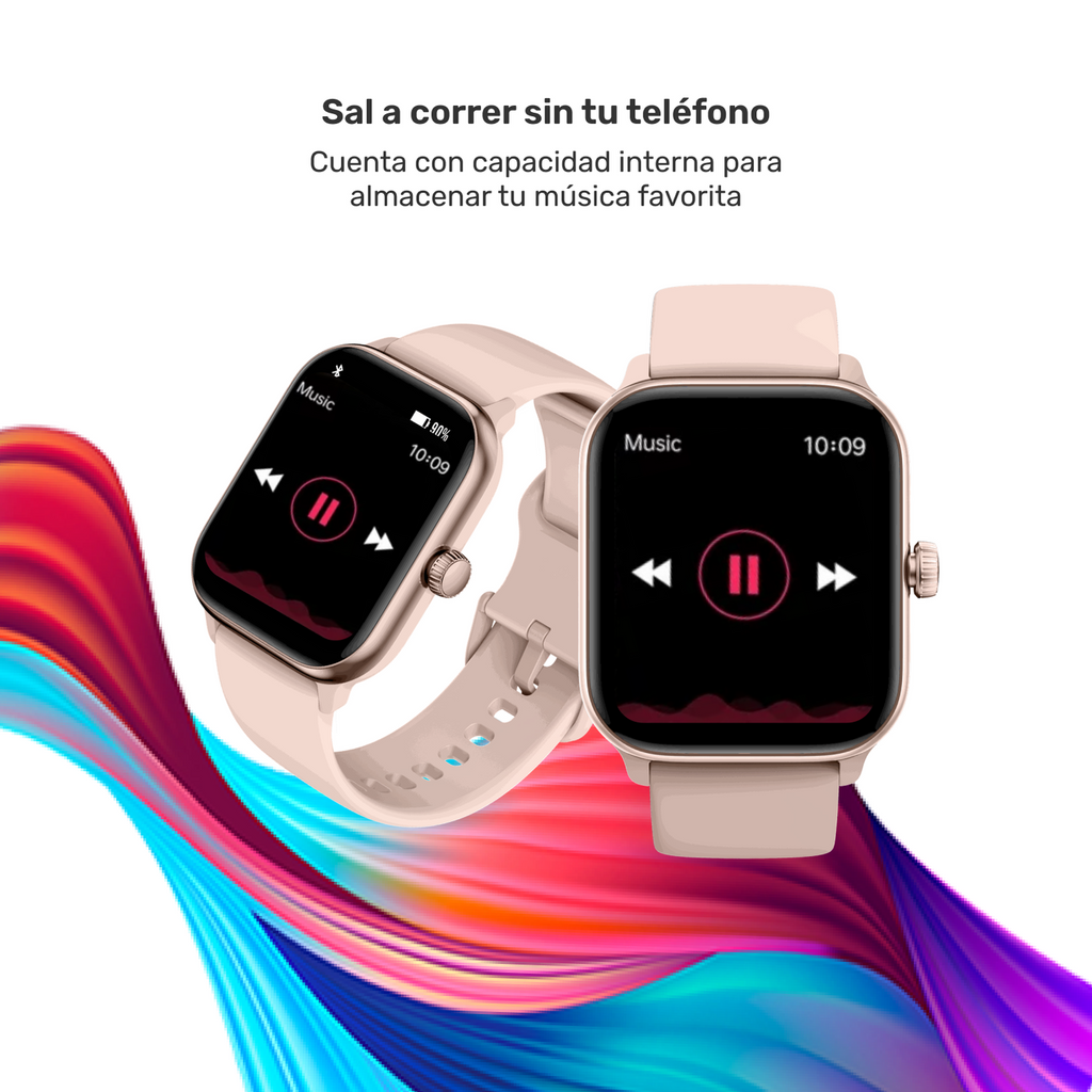 Rosa · Reloj Smartwatch Music Rhythm X10 41mm