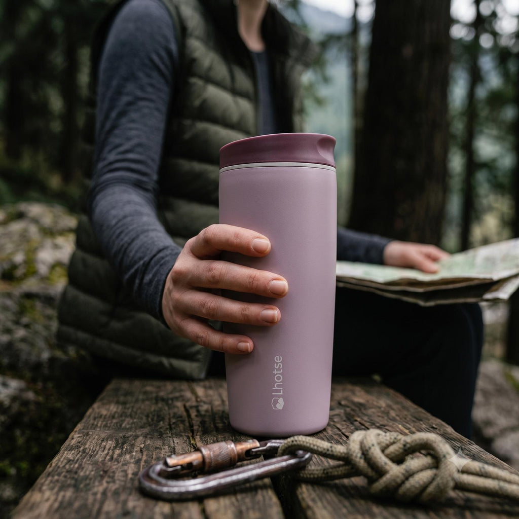 Vaso Mug Térmico Agua Café 2X Termicup 590 ml Black + Pink