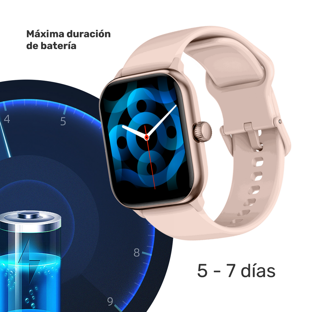 Rosa · Reloj Smartwatch Music Rhythm X10 41mm