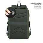 Lhotse Mochila Porta Notebook Pumori 22L espalda acolchada transpirable tirantes ergonómicos - detalle