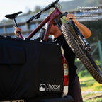 Lhotse Pick-Up Pad Porta 6 Bicicletas bicicleta cargada detalle sujeción - detalle