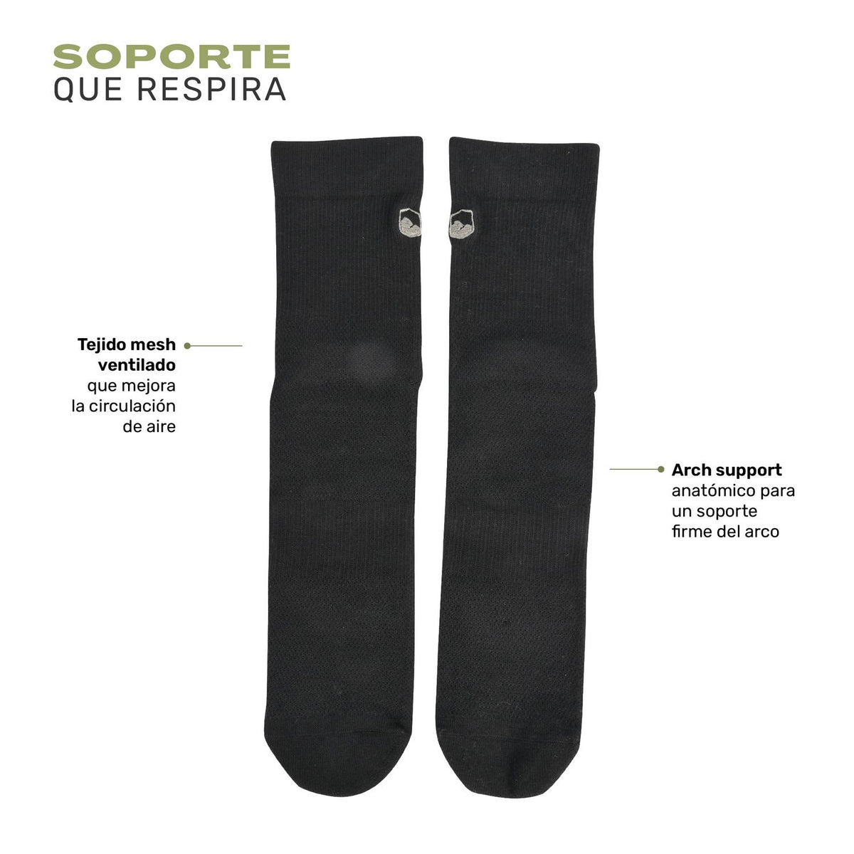 Negro · Calcetin Deportivo Corte Medio Trail Numa Lhotse - foto del producto