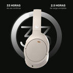 Lhotse Audífonos BeatMaster ANC especificaciones 33 horas batería 2.5 horas carga