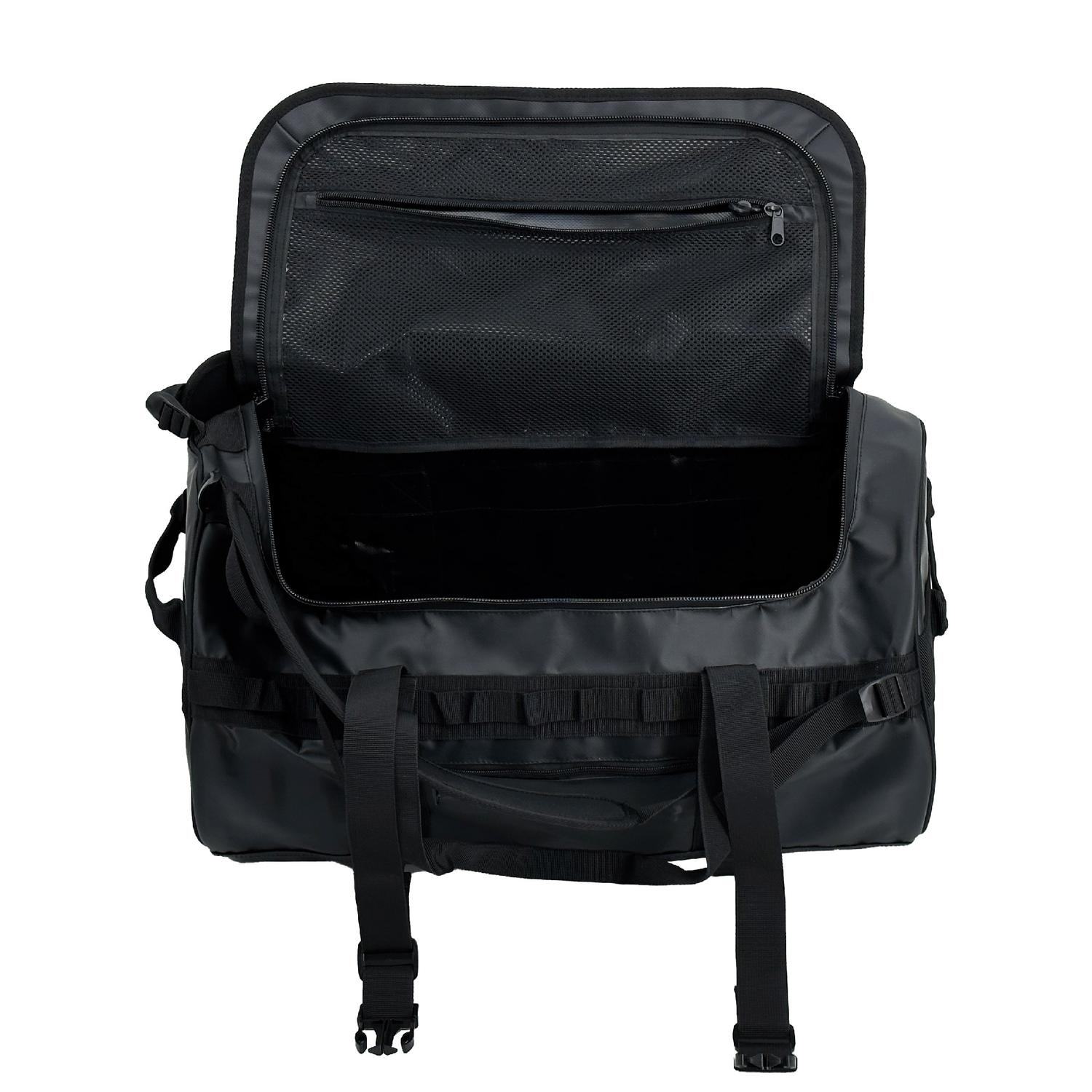 Lhotse Bolso Duffel Impermeable 30L Negro vista posterior correas mochila - detalle