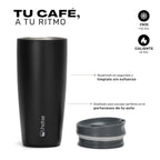 Vaso Mug Térmico Agua Café 2X Termicup 590 ml Black + Pink
