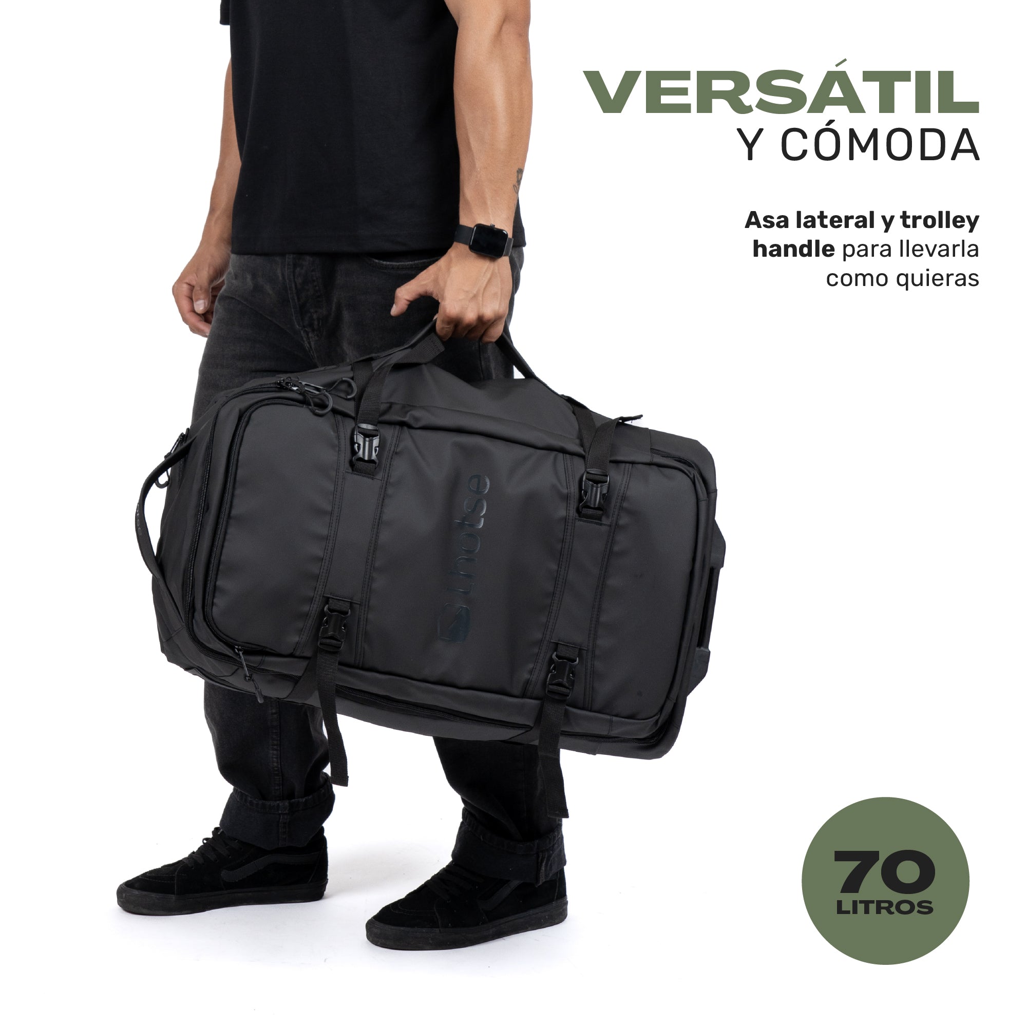 Maleta Bolso Trolly Expedition Duffel 70lts Black