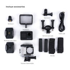 Lhotse Cámara de Acción Xplore 4K accesorios incluidos 6 monturas carcasa bandas - detalle