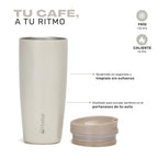 Vaso Mug Térmico Agua Café 2X Termicup 590 ml Black + Beige