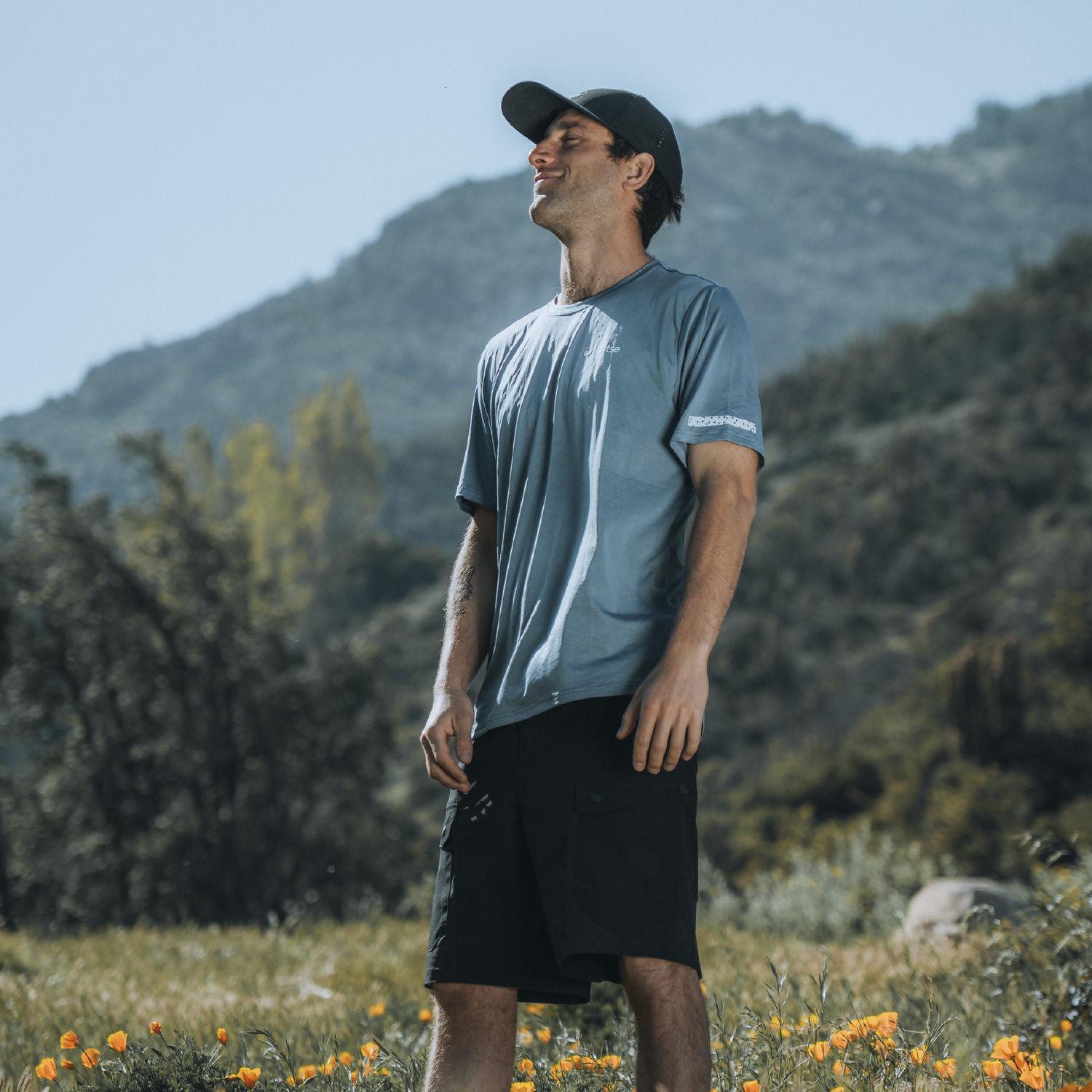 Azul · Polera Hombre Deportiva Manga Corta Boyak DryCool Lhotse