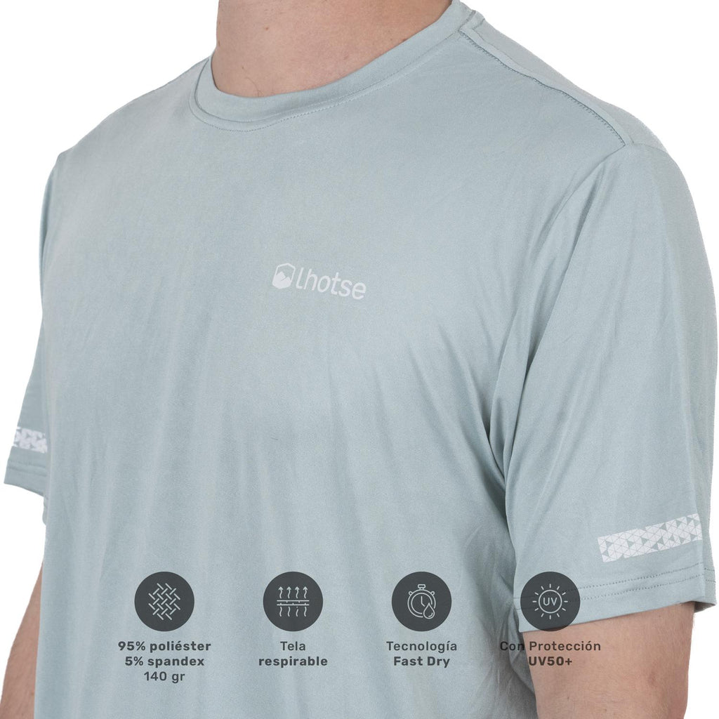 Verde · Polera Hombre Deportiva Manga Corta Boyak DryCool Lhotse