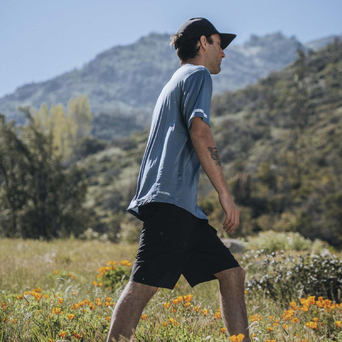 Azul · Polera Hombre Deportiva Manga Corta Boyak DryCool Lhotse