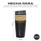 Vaso Mug Térmico Agua Café 2X Termicup 590 ml Black + Beige