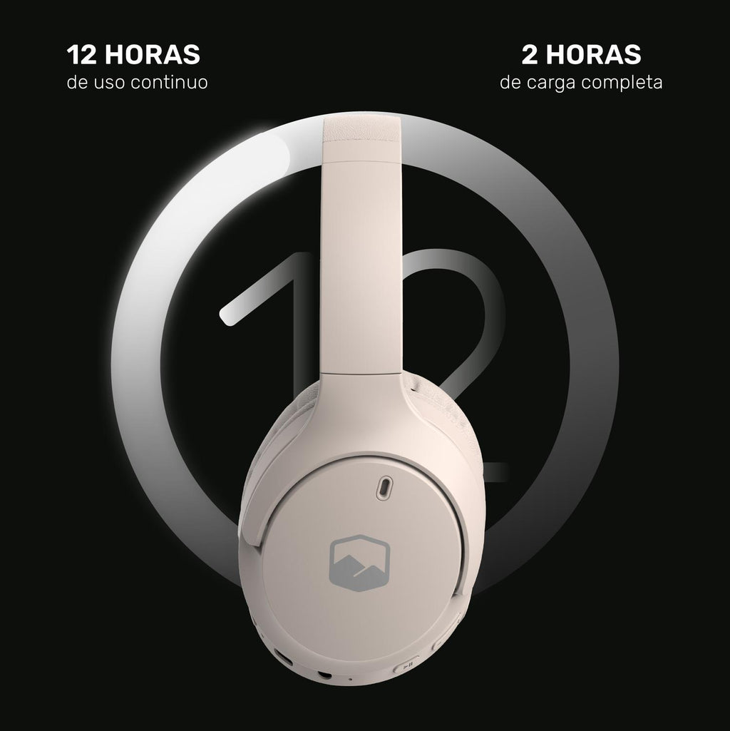 Beige · Lhotse Audífonos WavePro Over Ear especificaciones Bluetooth 5.3 - detalle