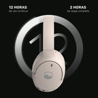 Beige · Lhotse Audífonos WavePro Over Ear especificaciones Bluetooth 5.3 - detalle
