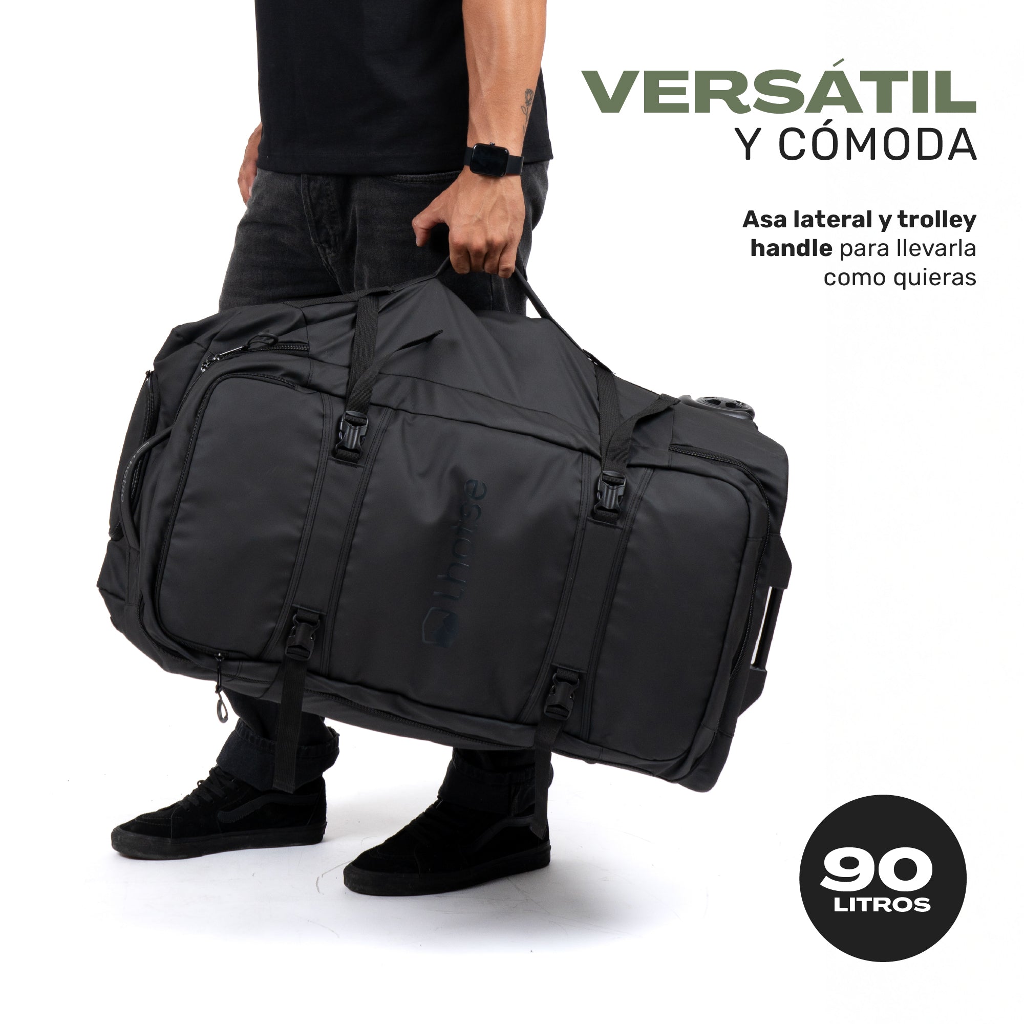 Maleta Bolso Trolly Expedition Duffel 90lts Black