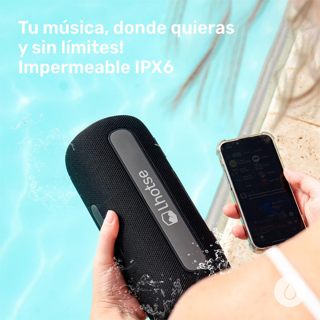 Negro · Parlante Portátil Inalámbrico Bluetooth Journey