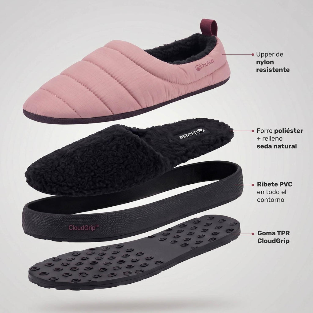 Rosa · Pantuflas Térmicas Nimbus Suela CloudGrip Outdoor Lhotse - foto del producto