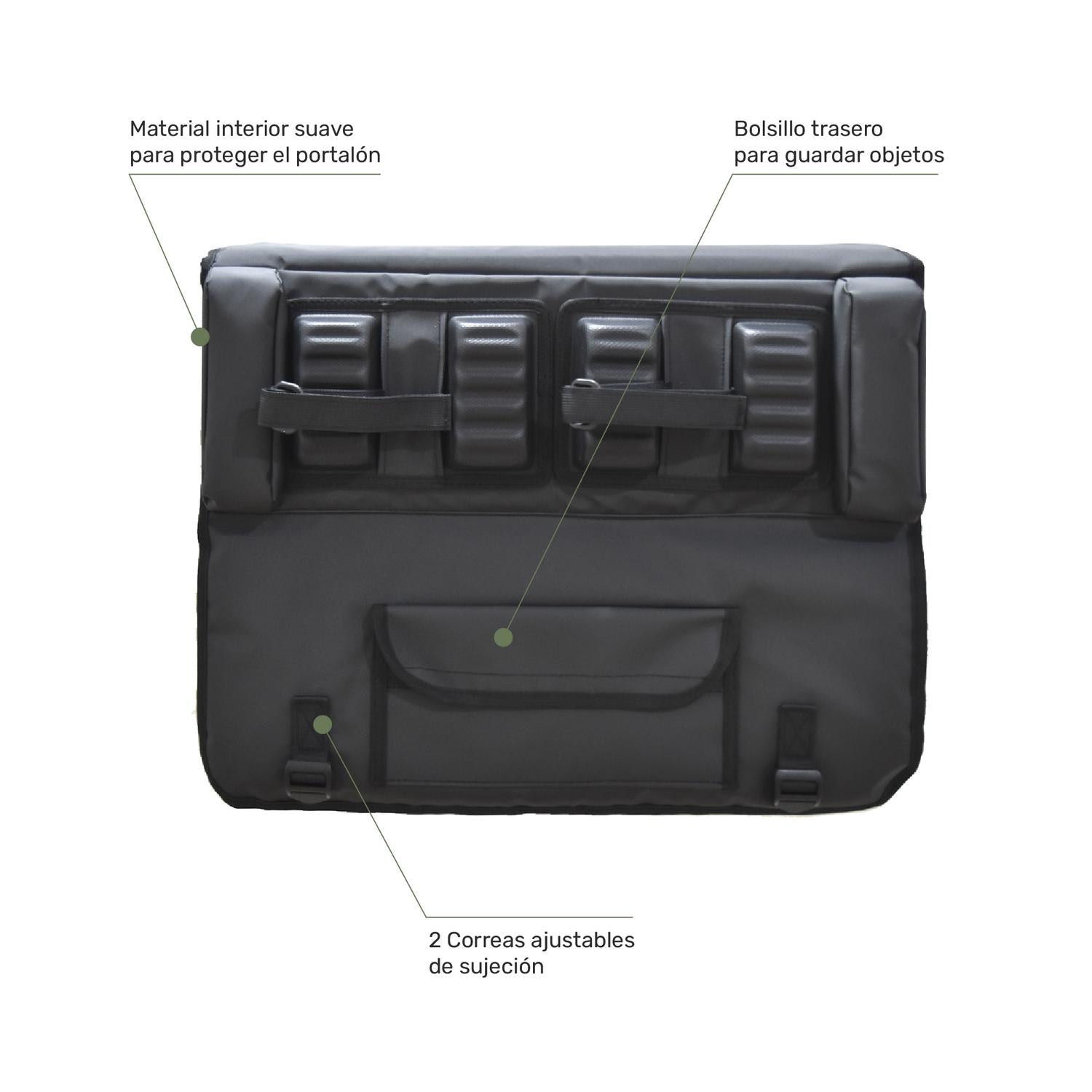 Lhotse Pick-Up Pad Porta 2 Bicicletas extendido 82x54cm - detalle