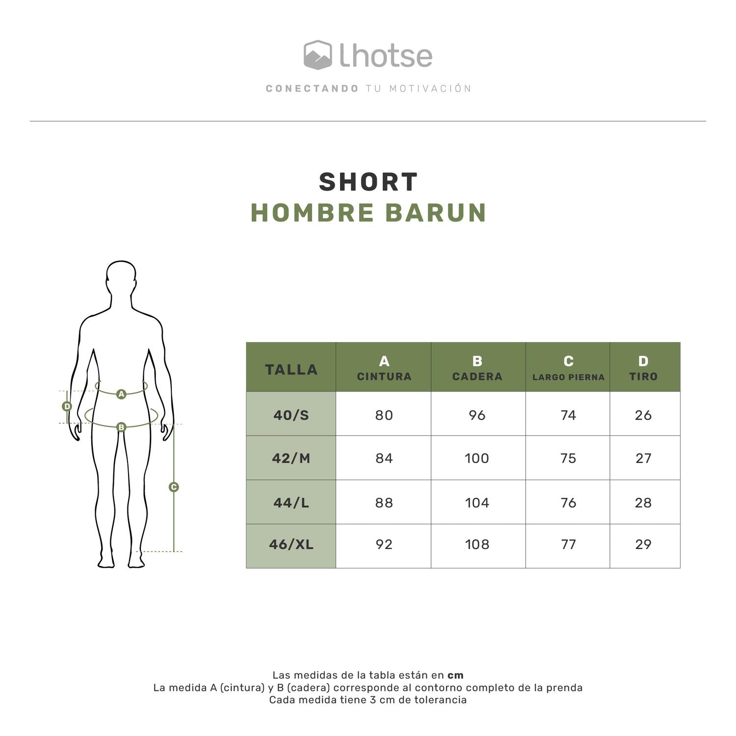 Negro · Short Hombre Cargo Adventure Barun UV50+ Lhotse