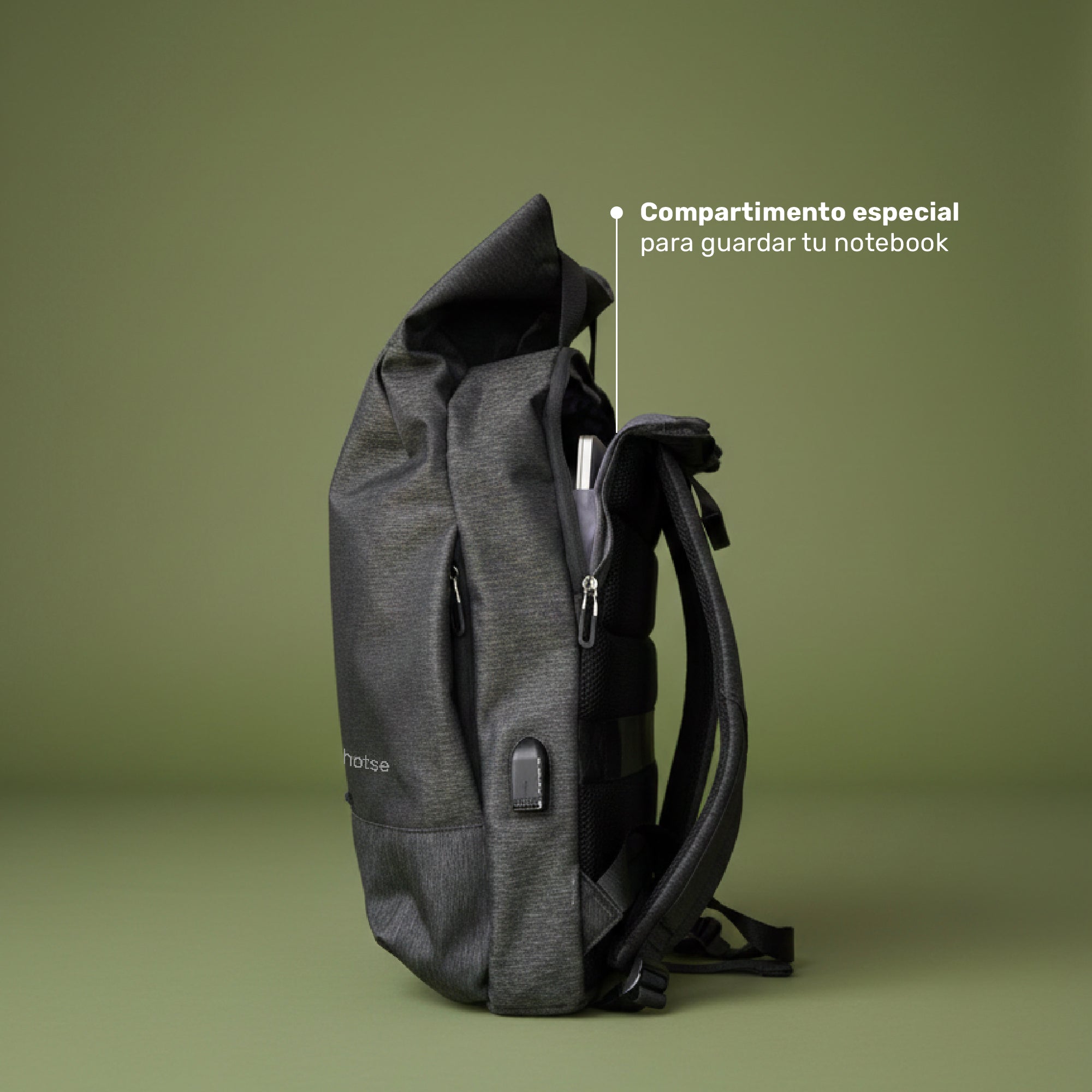 Mochila Antirrobo Lhotse Gris Oscuro MA147
