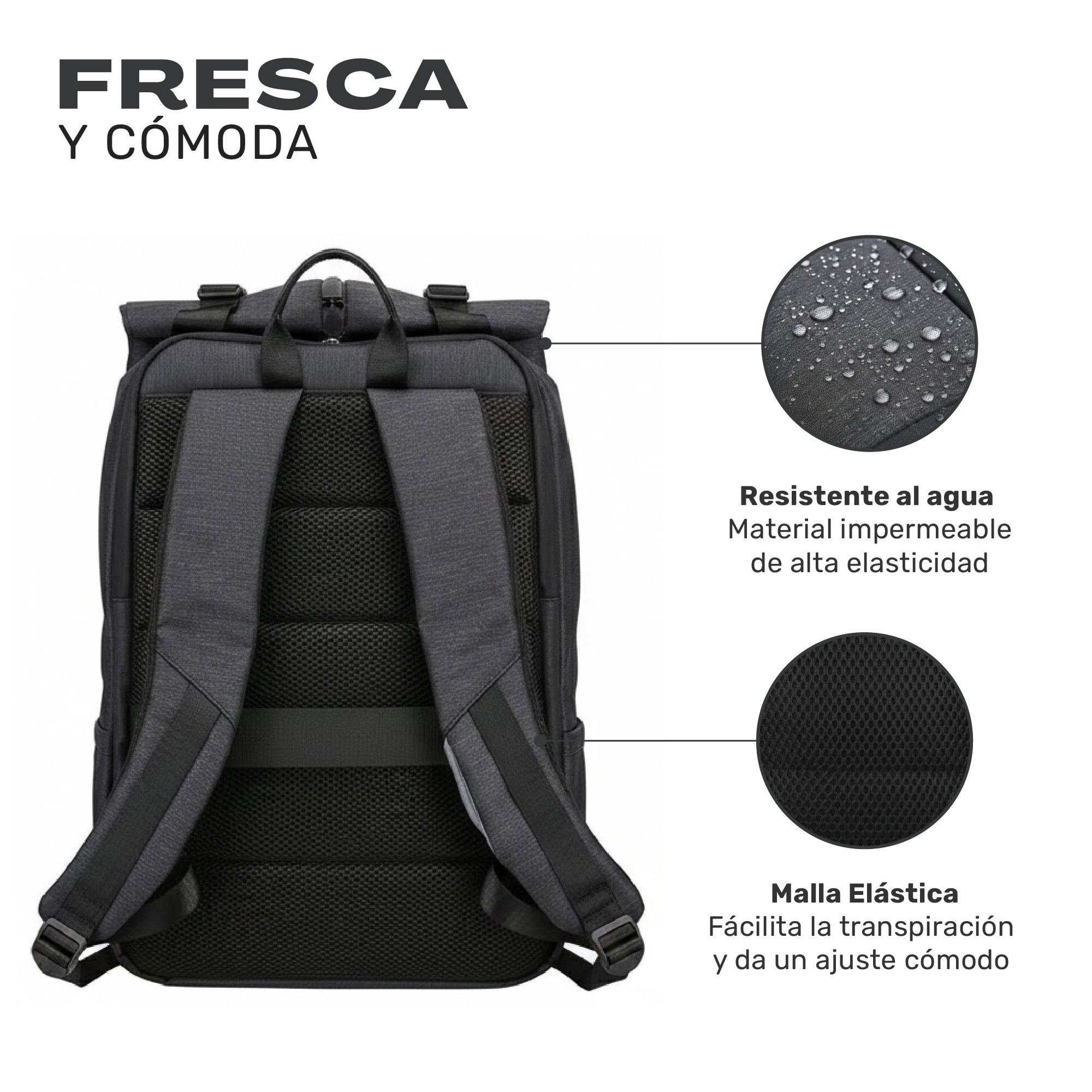 Mochila Antirrobo Lhotse Gris Oscuro MA147
