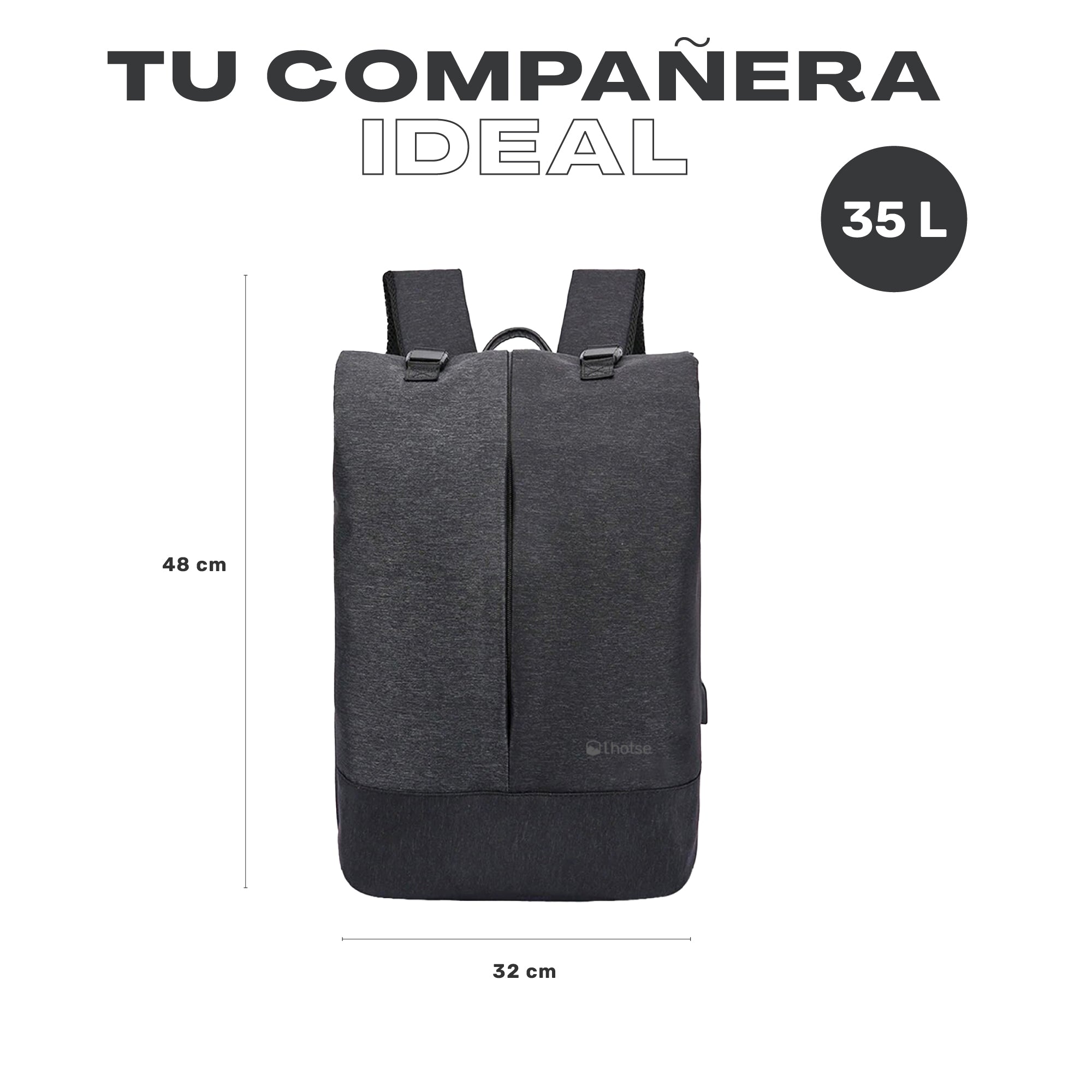 Mochila Antirrobo Lhotse Gris Oscuro MA147
