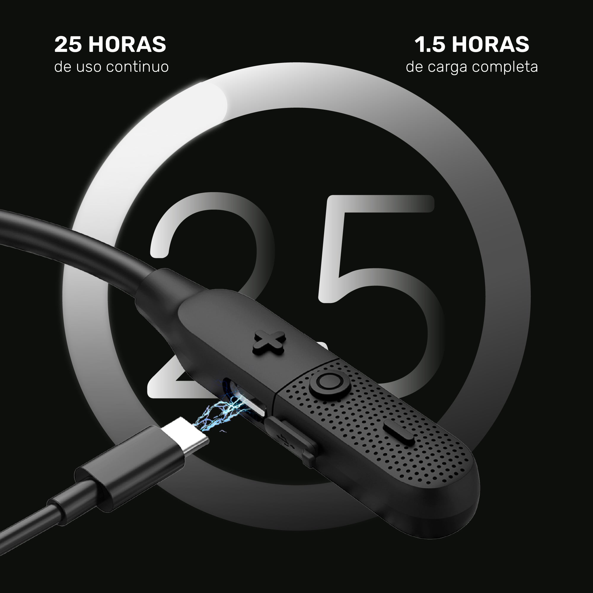Lhotse Audífonos Tuneair ENC 25 horas batería 1.5 horas carga completa - detalle