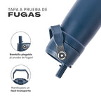 Lhotse Botella Térmica Adventure 650ml Azul diseñado para durar acero inoxidable - detalle