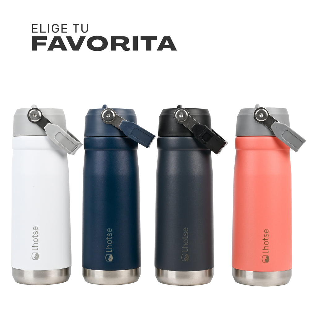 Lhotse Botella Térmica Adventure 650ml colores disponibles Negro Azul Rosa Blanco