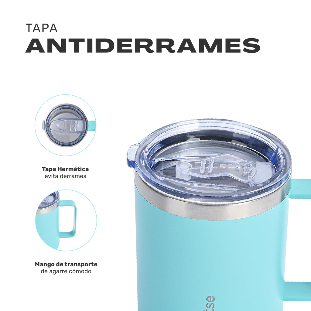 Azul · Taza Térmica Insulada Camping 350ml