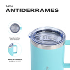 Azul · Taza Térmica Insulada Camping 350ml