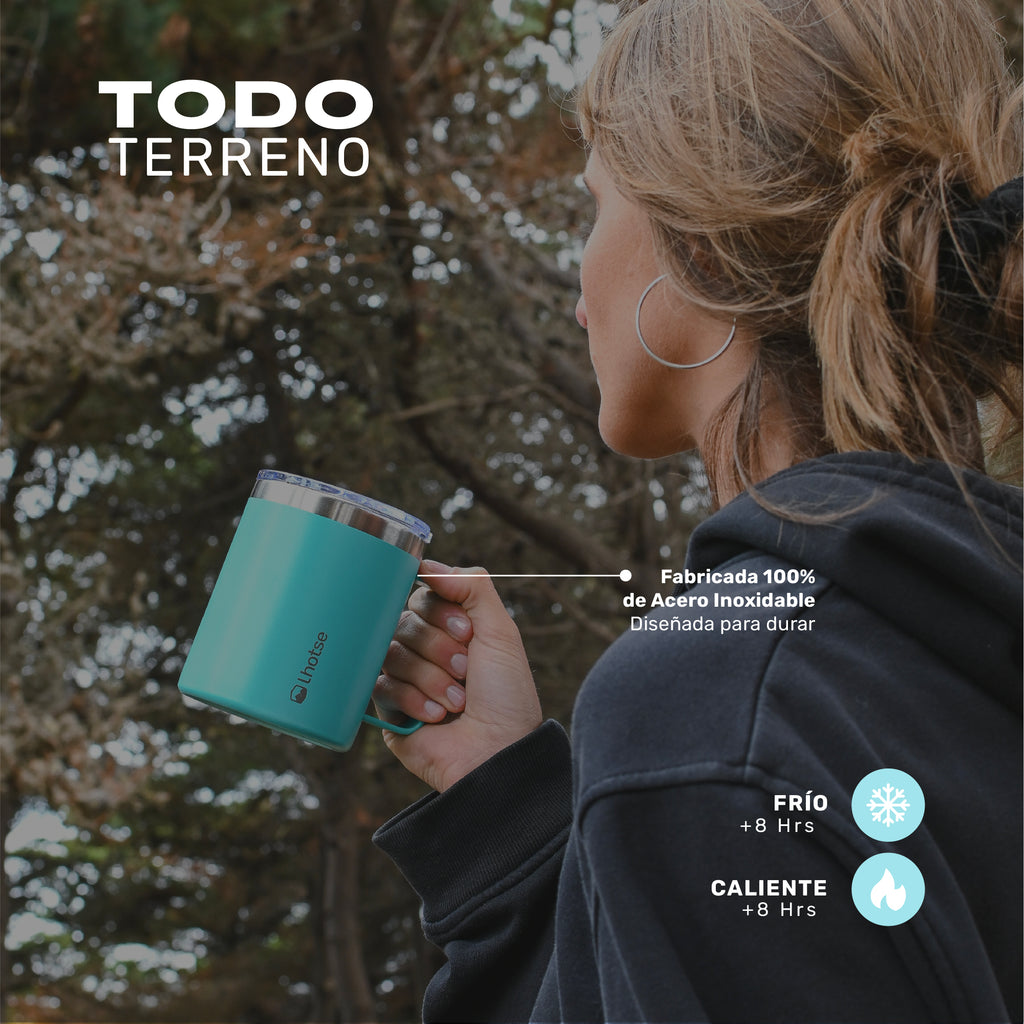 Azul · Taza Térmica Insulada Camping 350ml