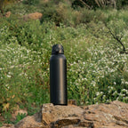 Negro · Botella Térmica Agua Acero Inox 3 Tapas HydroCore 1Lt Lhotse