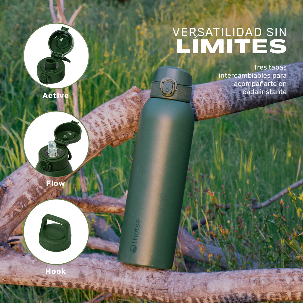 Shaker Vaso Proteina + Botella Térmica Hydrocore Verde