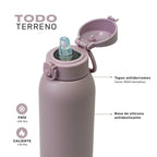 Shaker Vaso Proteina + Botella Térmica Hydrocore Rosado